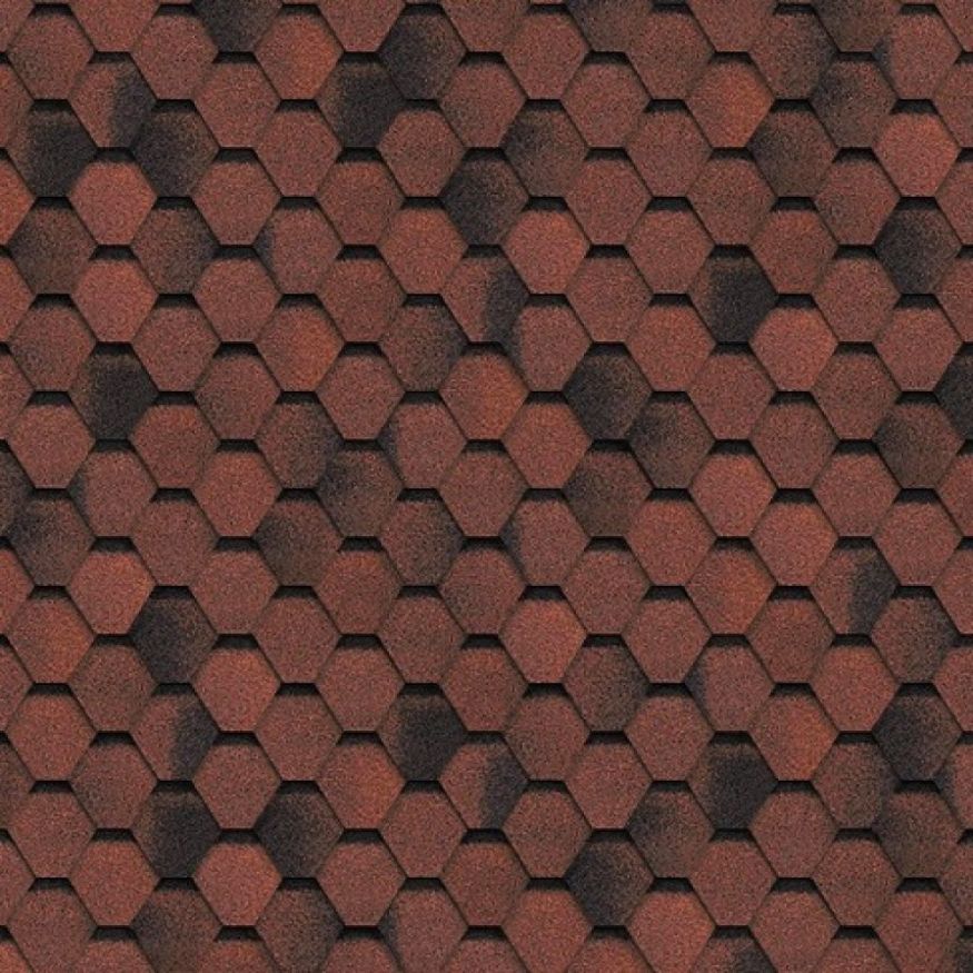 Гибкая черепица Shinglas, Финляндия, Соната, Красный цвет купить в Донецке