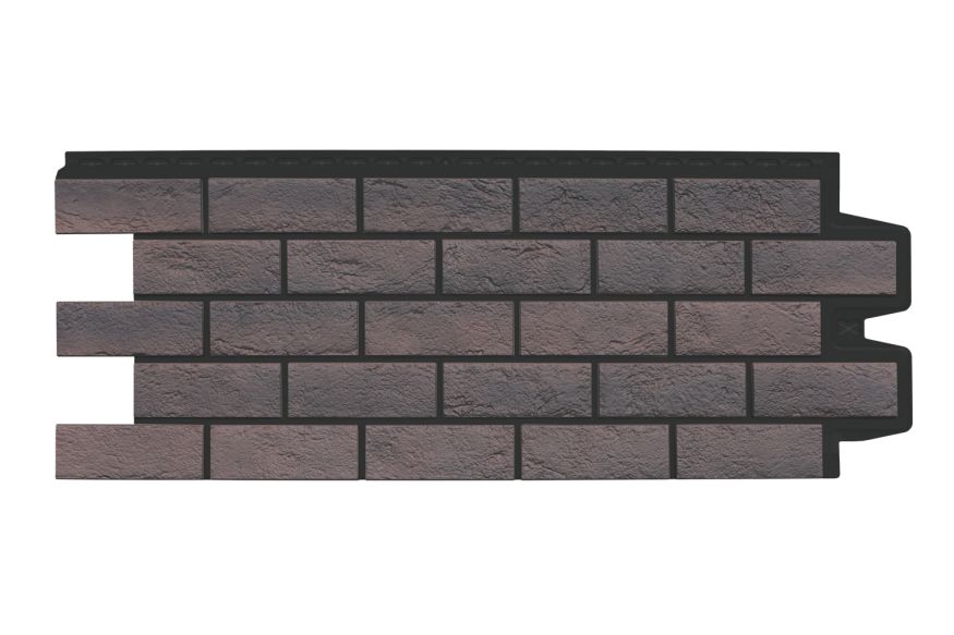 Фасадная панель Grand Line, Состаренный кирпич Design Plus, Кофе (Черный шов) купить в Донецке