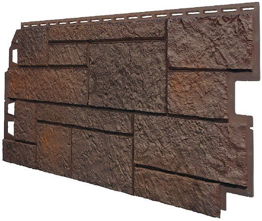 Фасадная панель VOX Sandstone (Сандстоун) в темно-коричневом цвете купить в Донецке