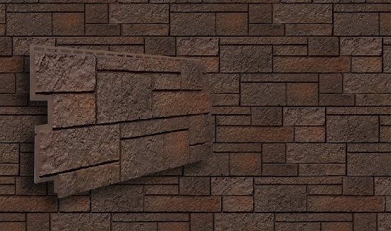 Фасадная панель VOX Sandstone (Сандстоун) в темно-коричневом цвете купить в Донецке