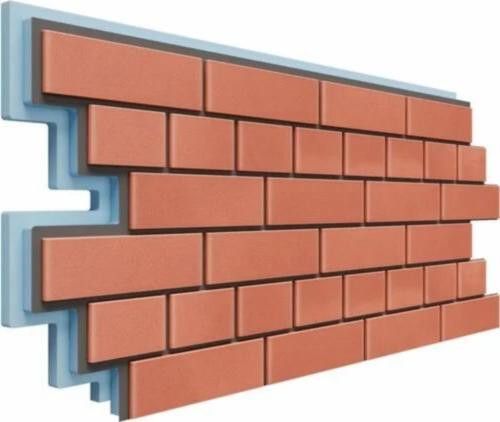Фасадная термопанель Доломит Кирпич 40 мм, Красный купить в Донецке