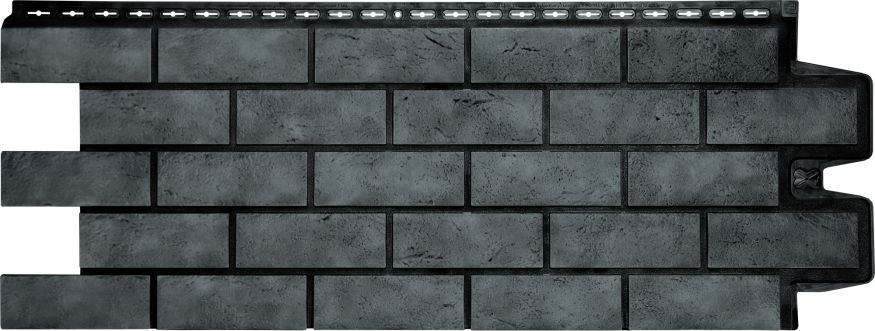 Фасадная панель Grand Line, Состаренный кирпич Design Plus, Антрацит с черным швом купить в Донецке