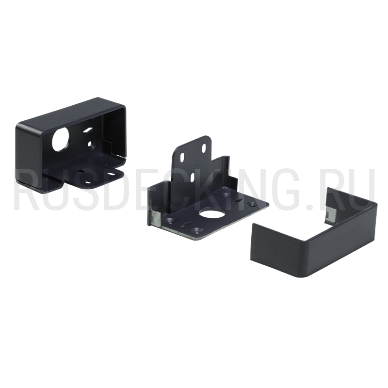 Комплект крепления перил прямое RusDecking Unodeck Графит купить в Донецке