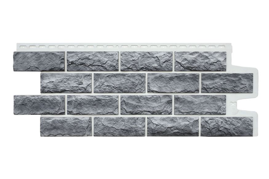 Фасадные панели Grand Line, Колотый Камень Design Plus, Гранит (белый шов) купить в Донецке