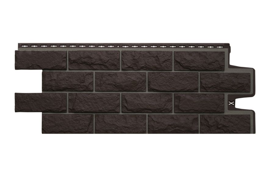 Фасадные панели Grand Line, Колотый камень Design, Шоколадный (шов RAL 7006) купить в Донецке