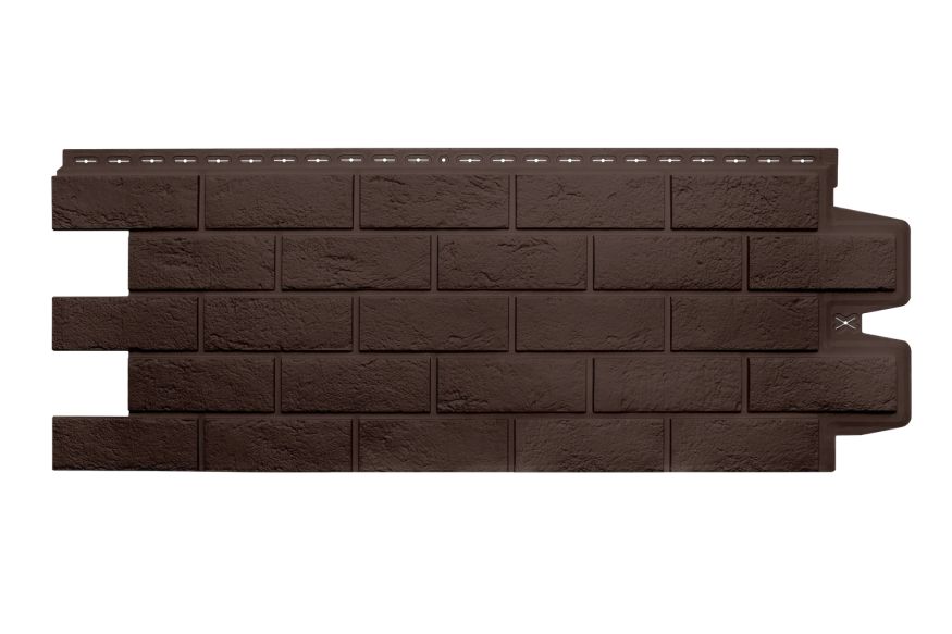 Фасадная панель Grand Line, Состаренный кирпич Classic, Шоколадный купить в Донецке
