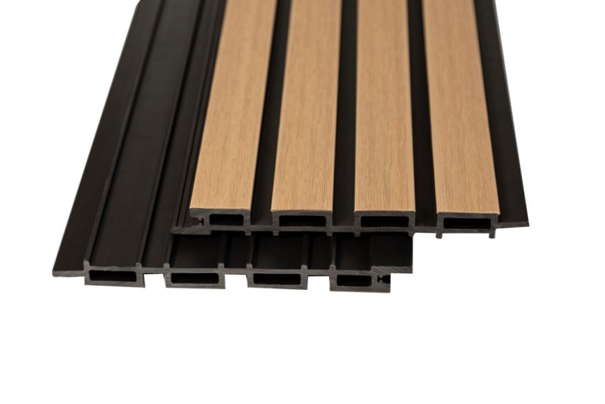 Реечная фасадная панель Ecodecking Скай Коэкструзия Бук купить в Донецке