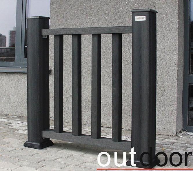 Ограждение из ДПК Outdoor Classic 3D STORM черного цвета купить в Донецке