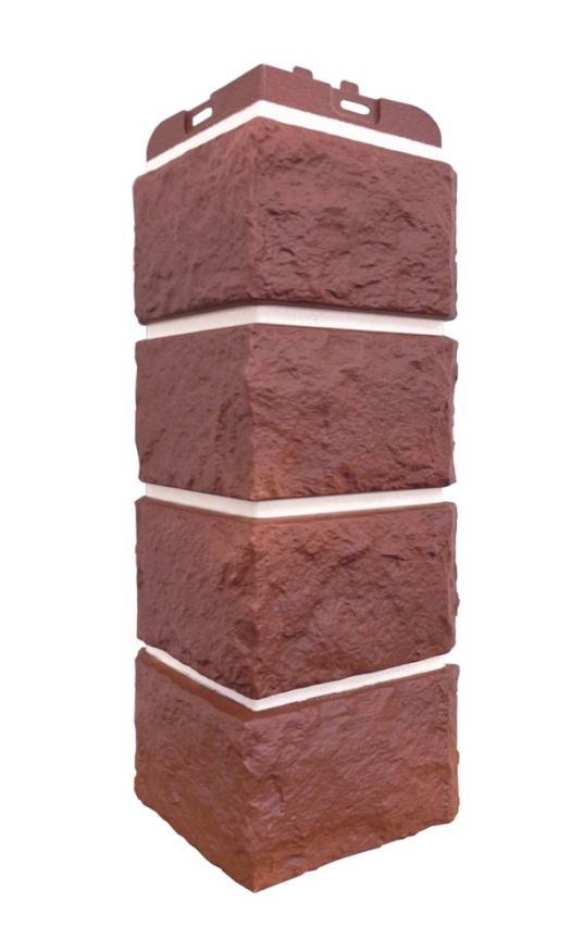 Угол наружный Grand Line, Колотый Камень Design Plus, Корица (белый шов) купить в Донецке