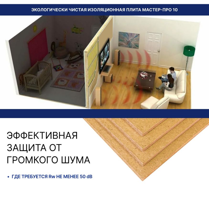 Хвойная звукоизоляция для гипсокартона #ЖИВИГРОМЧЕ! 800x600x12 мм (3,84 м²). купить в Донецке