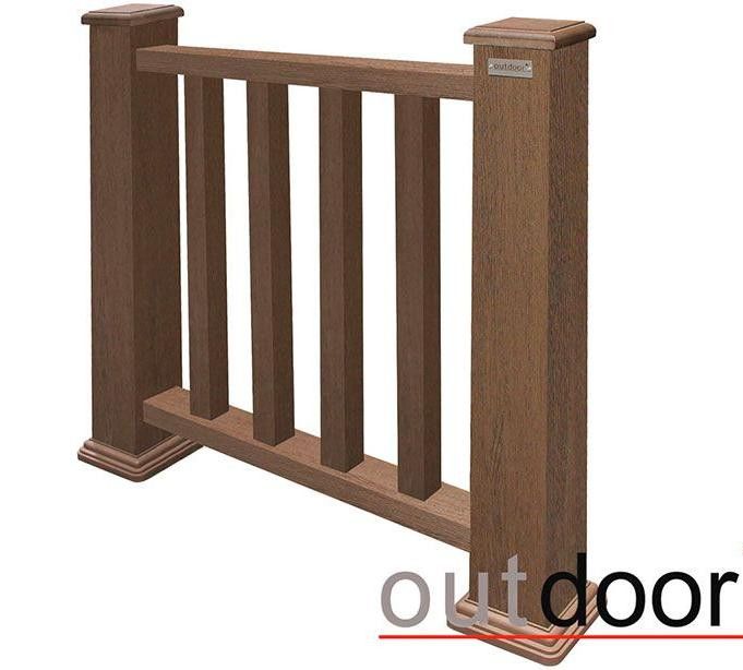 Ограждение из ДПК Outdoor Classic 3D STORM в коричневом миксе. купить в Донецке