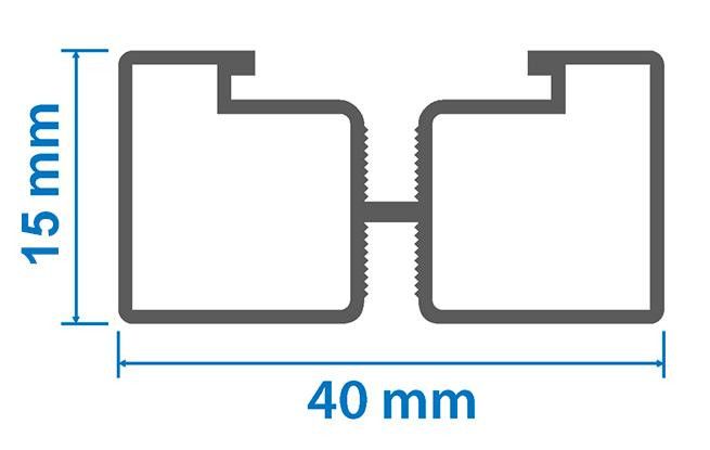 Алюминиевая опорная лага KRONEX Slim 40x15x3000 мм купить в Донецке