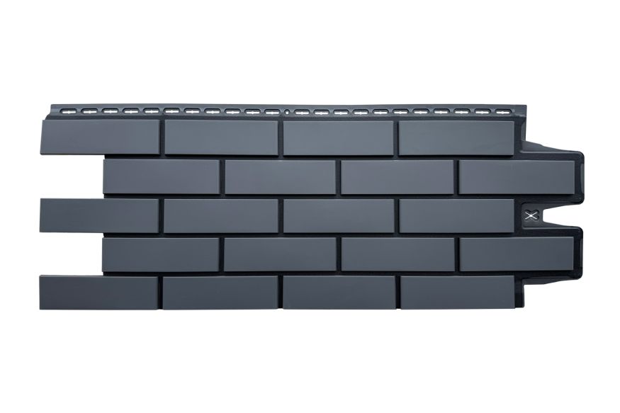 Фасадные панели Grand Line, Клинкерный кирпич Design, Графит, шов RAL 9005 купить в Донецке