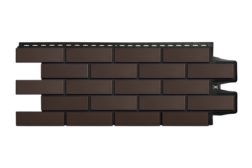 Фасадные панели Grand Line, Клинкерный кирпич Design, Шоколадный, шов RAL 9005  купить в Донецке