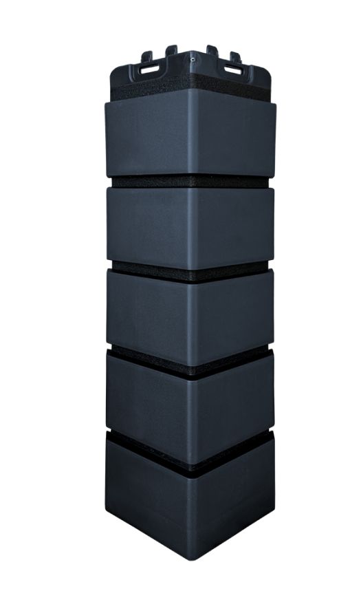 Угол наружный Grand Line, Клинкерный кирпич Design, Графит, шов RAL 9005 купить в Донецке