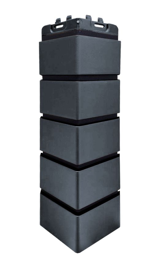Угол наружный Grand Line, Состаренный кирпич Design, Графит, шов RAL 9005 купить в Донецке