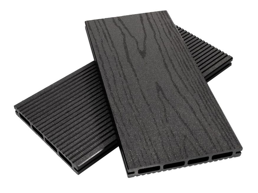 Террасная доска из ДПК NanoWood ECO New в цвете Антрацит купить в Донецке