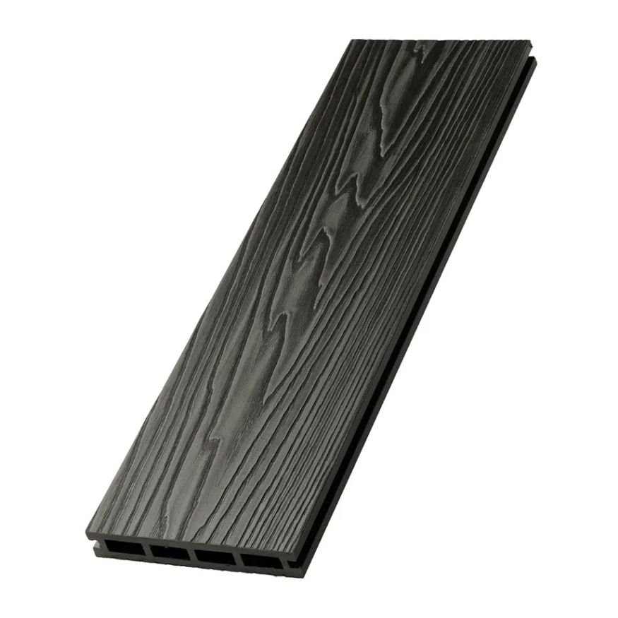 Террасная доска ДПК NanoWood New 3D тиснение + вельвет Графит купить в Донецке