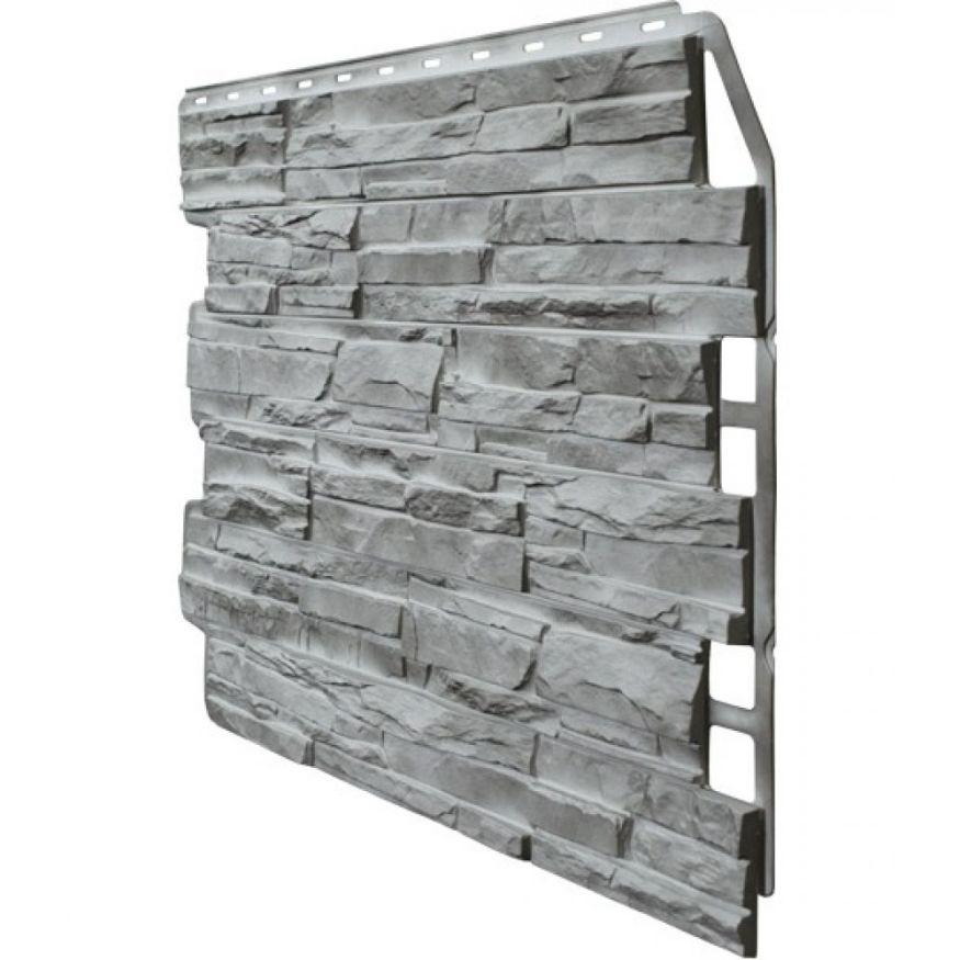 Фасадная панель Fineber, Скол 3D, Светло-серый цвет купить в Донецке