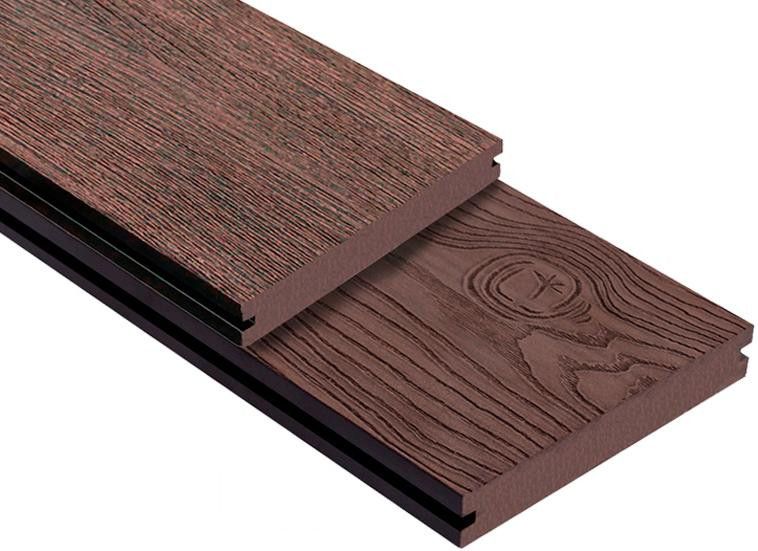 Террасная доска ДПК Outdoor 3D сплошная STORM/OCEAN BROWN коричневая смешанная купить в Донецке