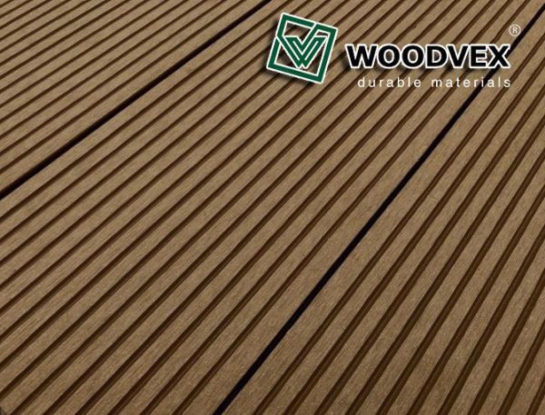 Террасная доска WOODVEX Select из ДПК темно-коричневого цвета купить в Донецке