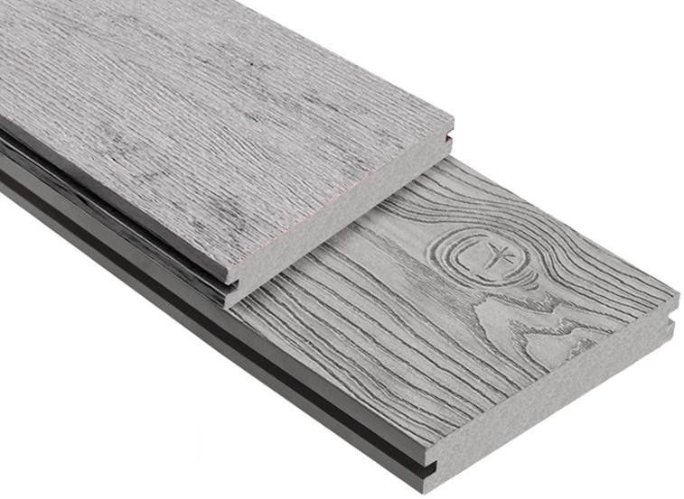 Террасная доска ДПК Outdoor 3D полнотелая STORM/OCEAN GREY, серый микс. купить в Донецке